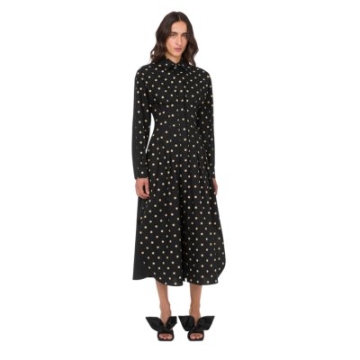 THE POLKA DOTS PRINTED COTTON POPLIN DRESS